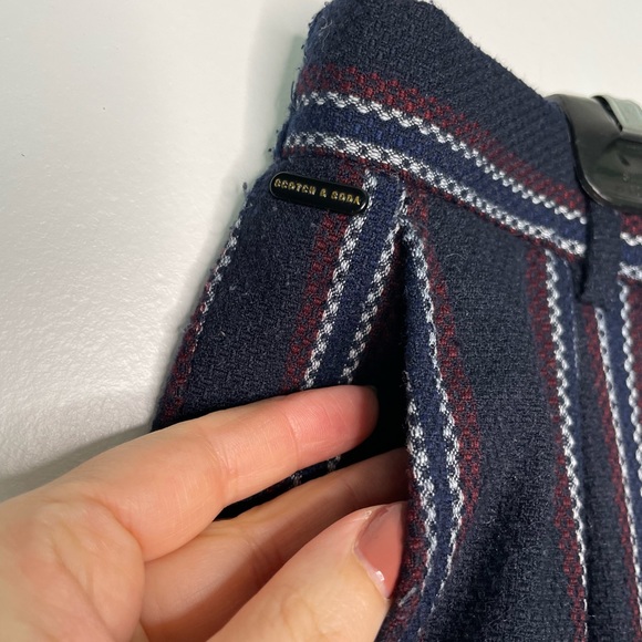 SCOTCH & SODA Blake Pleated tweed Chinos - Navy - Picture 5 of 13